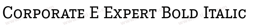Corporate E Expert Bold Italic OsF字体转换